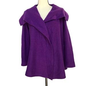 Chico's Purple Wool Knit Jacket Size 0